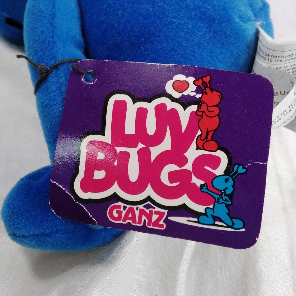Ganz LUV BUGS Blue Plush TOY Beanie Stuffed Bug 1996 10" - Picture 7 of 12